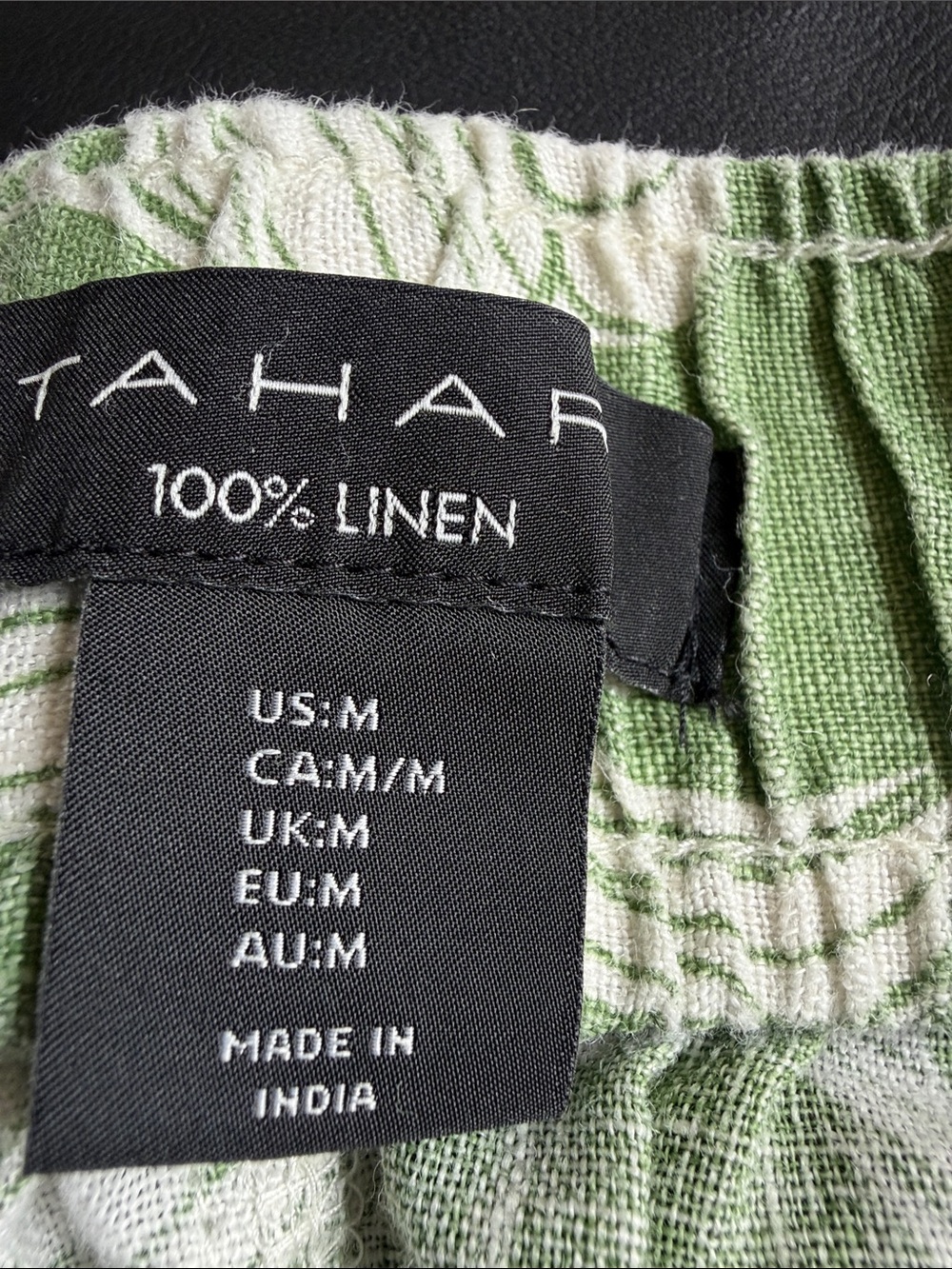 Tahari 100% Linen Floral Wide Leg Crop Pants M - Picture 2 of 8